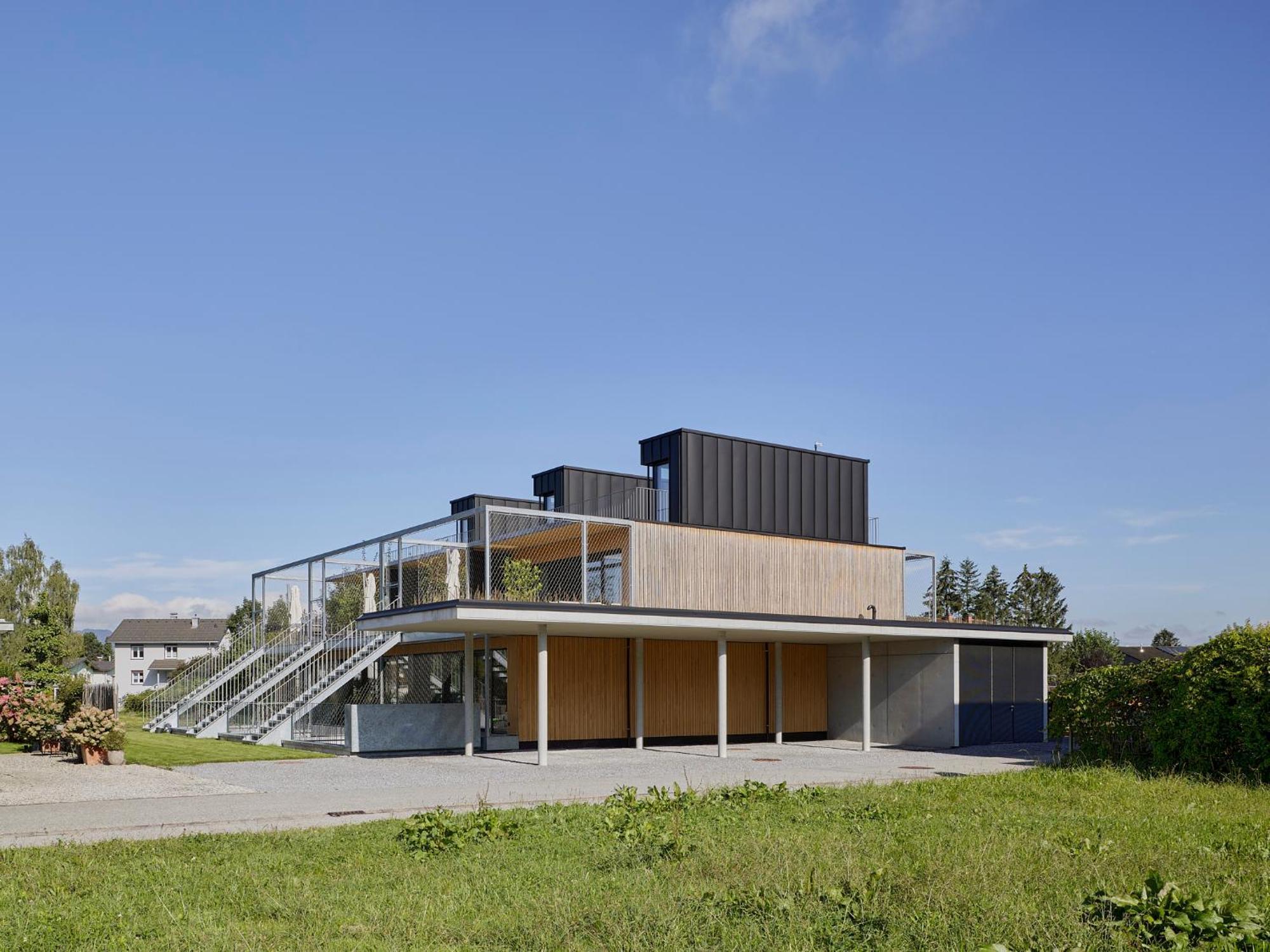 Architektenhaus Rhaa Mit Terrassen Altach Exterior foto